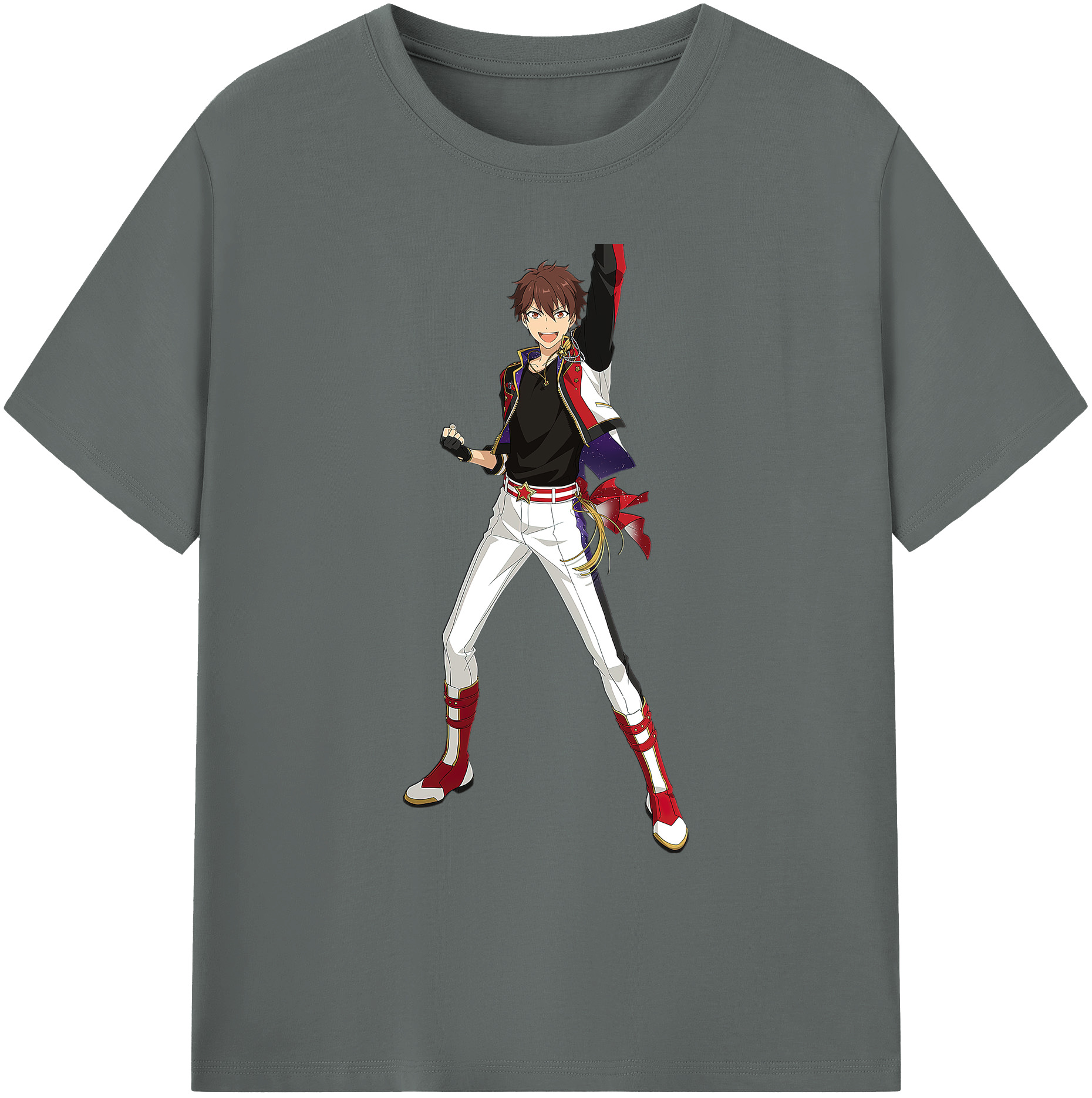 （画像用） あんさんぶるスターズ! Ensemble Stars 綿100％ メンズ半袖Tシャツ｜肌触りやわらか＆通気性